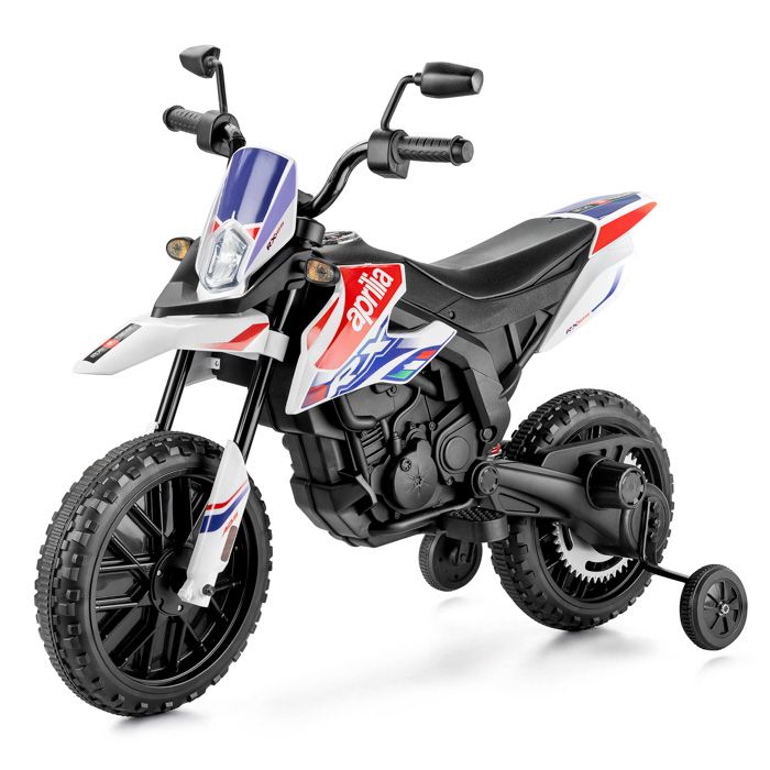 Xootz Aprilia Motorbike 12V - White Electric Ride-On Motorbike